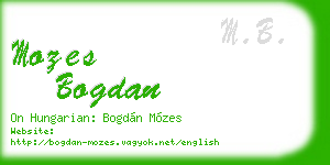 mozes bogdan business card